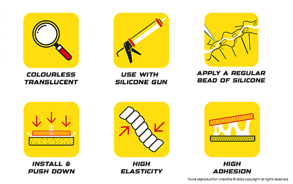 SELFIXING neutral silicone, suitable for all anti-bird systems